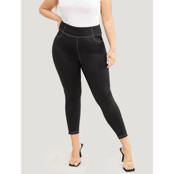 BloomChic Pants - NWT BloomChic Stitching Trim Wideband Waist Pocket Skinny Leggings 14-16/1X